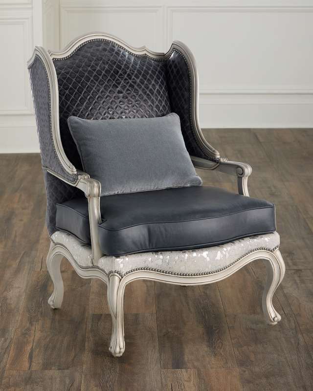 John Leather & Hair on Hide Wing Chair